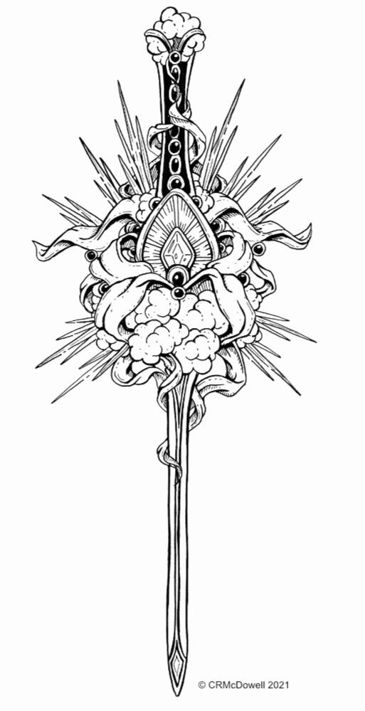 Ornate Sword: 2021 Ink Challenge Swordtember Day 30