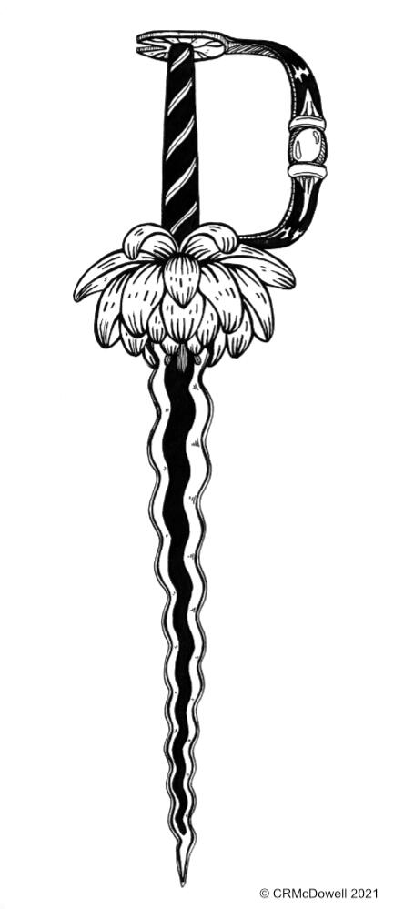 Floral Sword: 2021 Ink Challenge Swordtember Day 18